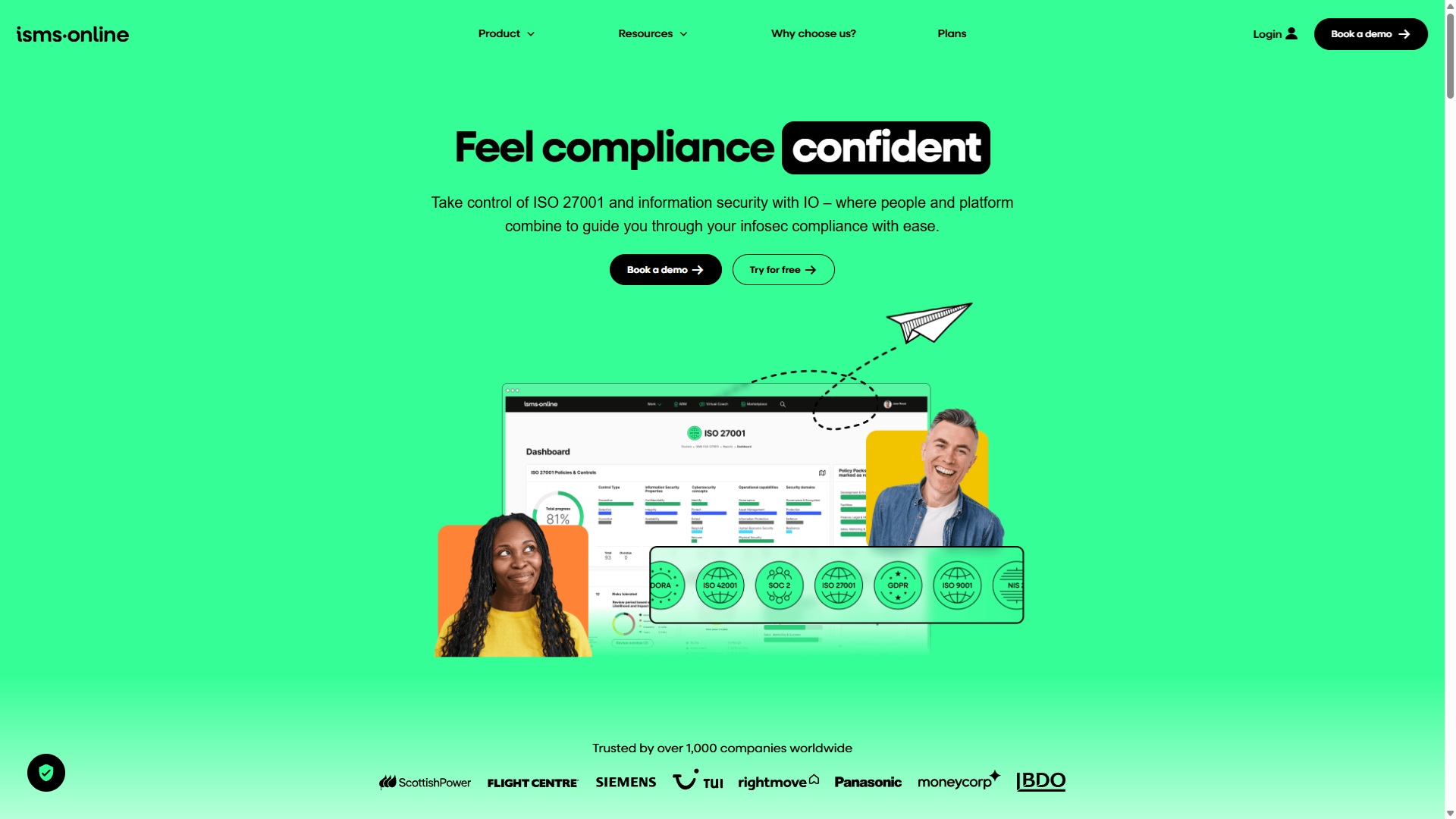 ISMS.online home page