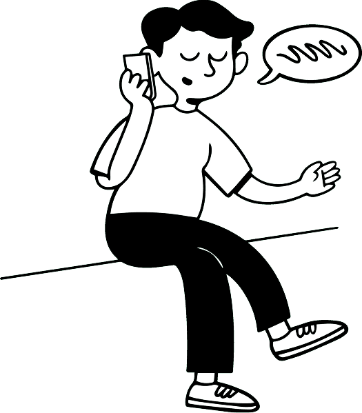 man phone call illustration